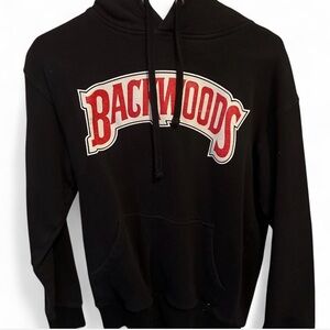 black & red backwoods hoodie
